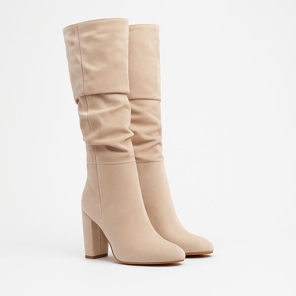 Rosgrove | Women - Knee-High Boots - Side Zip & Stacked Heel