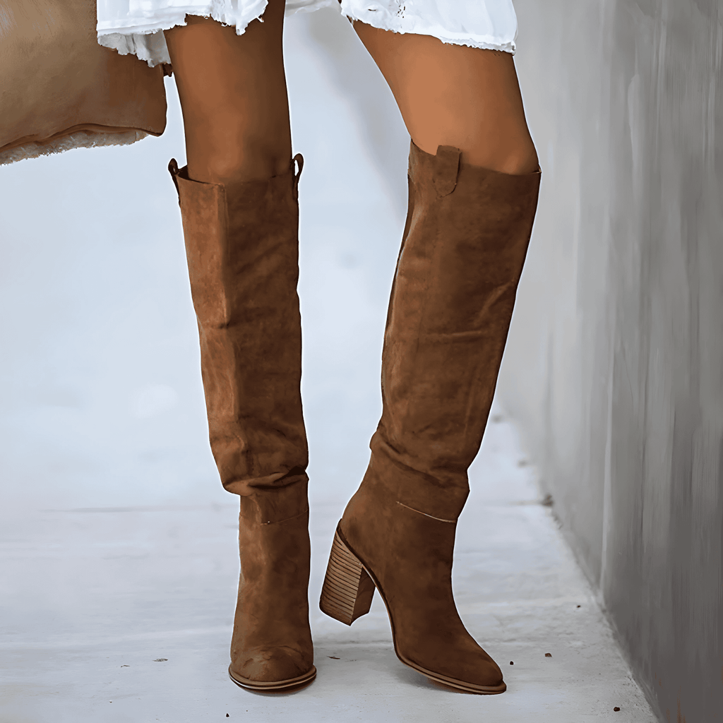Rosgrove | Women - Knee-High Boots – Slouchy Block Heel