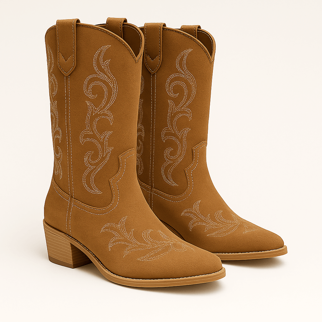Rosgrove | Women - Knee-High Western Boots - Embroidered Style