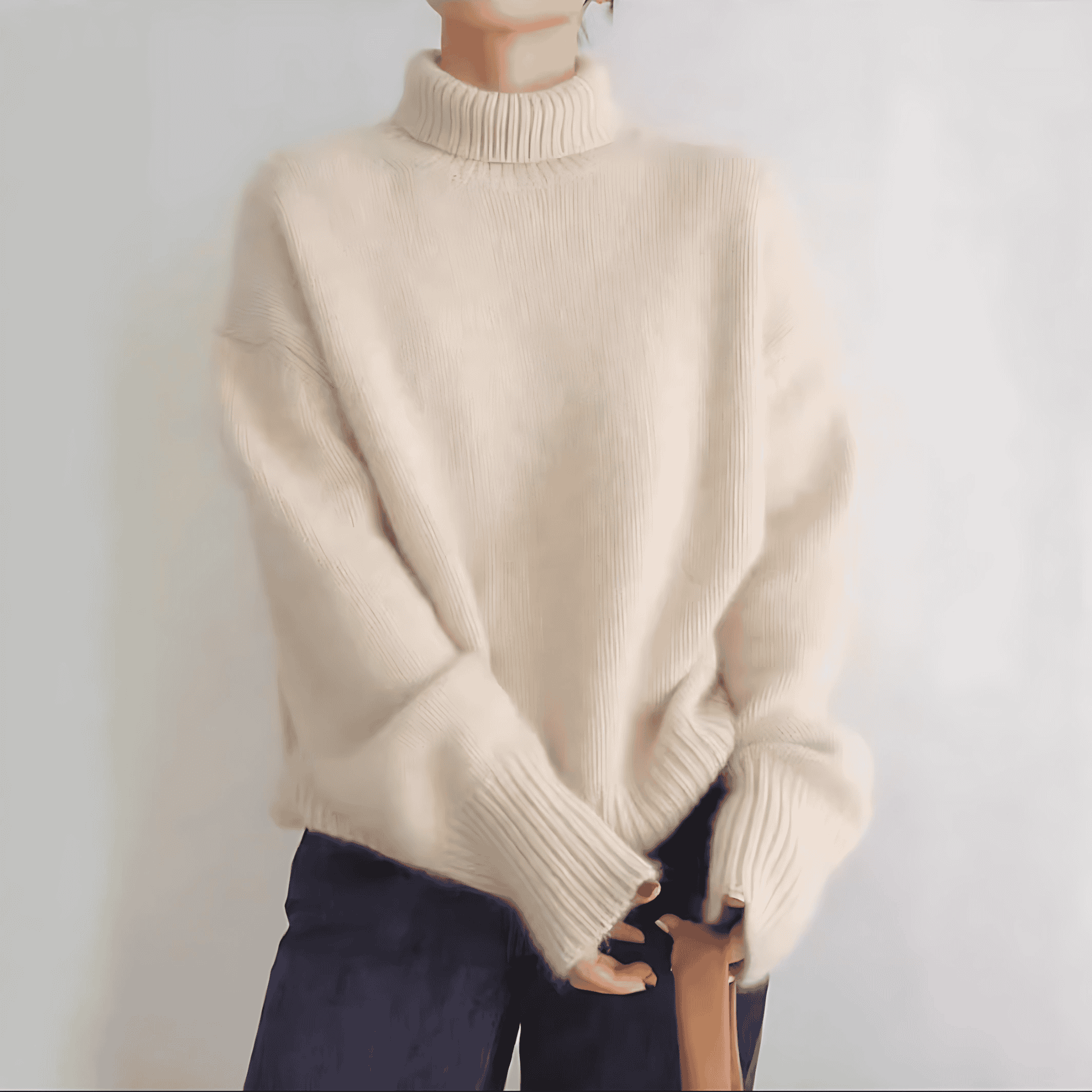 Rosgrove | Women - Knitted High Collar Jumper - Cosy Loose Fit