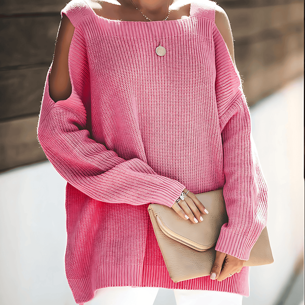 Rosgrove | Women - Knitted Jumper - Asymmetric Neckline Design