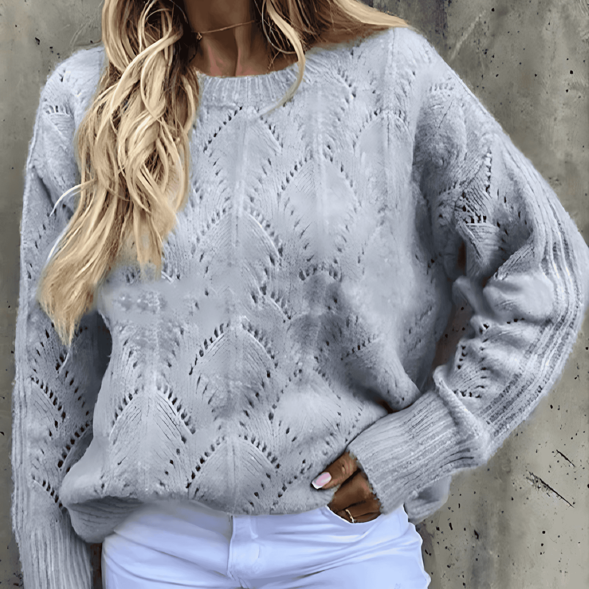 Rosgrove | Women - Knitted Jumper - Fine Lace Pattern