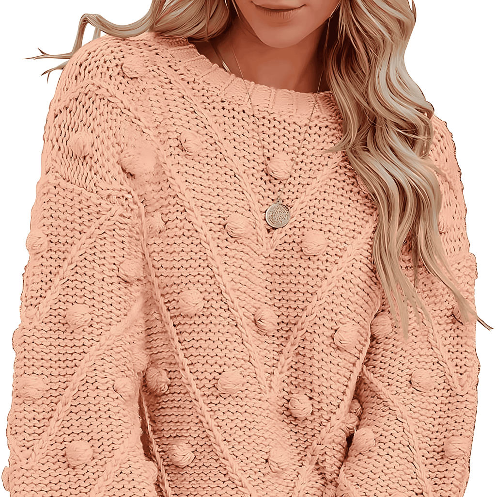 Rosgrove | Women - Knitted Jumper - Stylish 3D Pattern Design