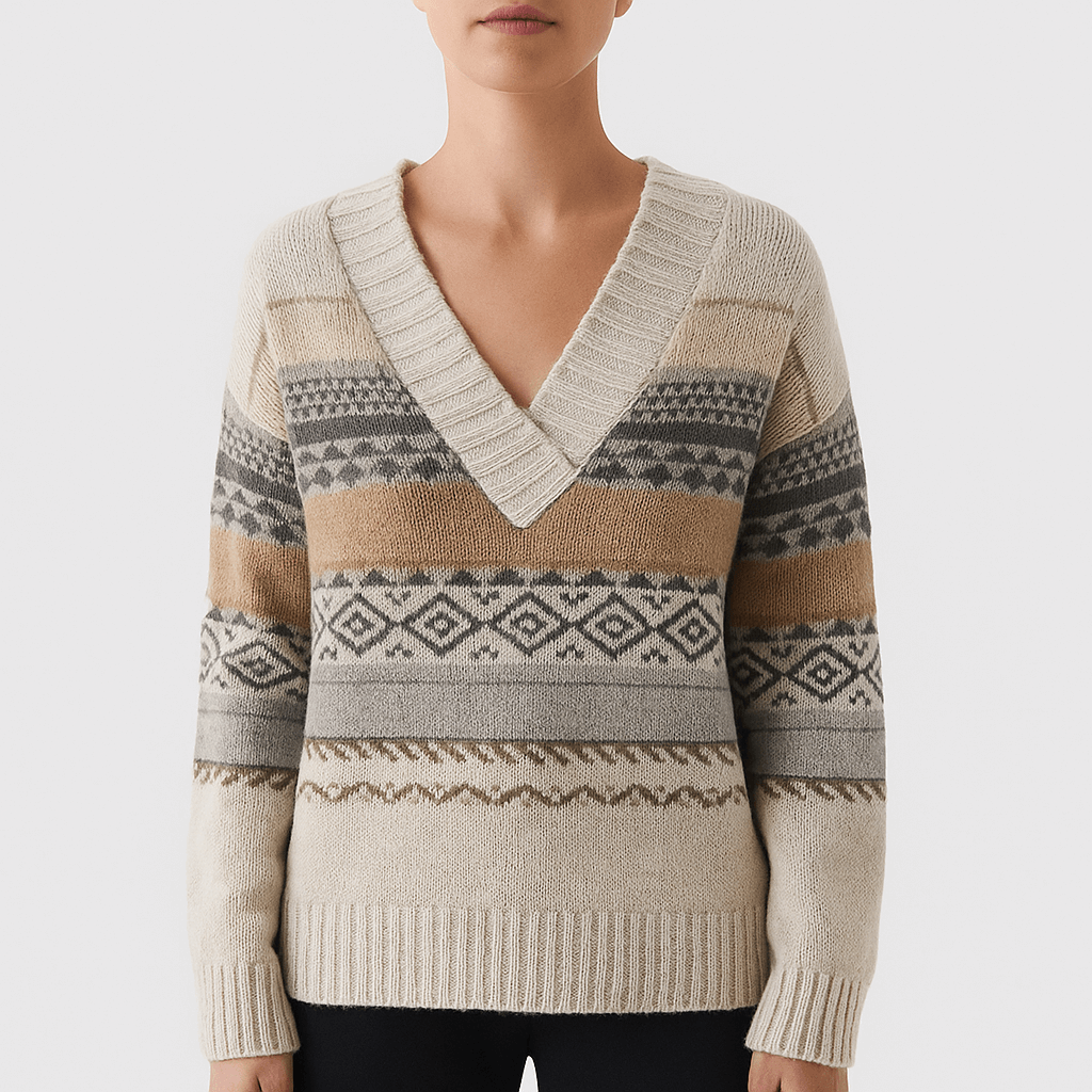 Rosgrove | Women - Knitted Jumper - V-Neck Soft Fabric