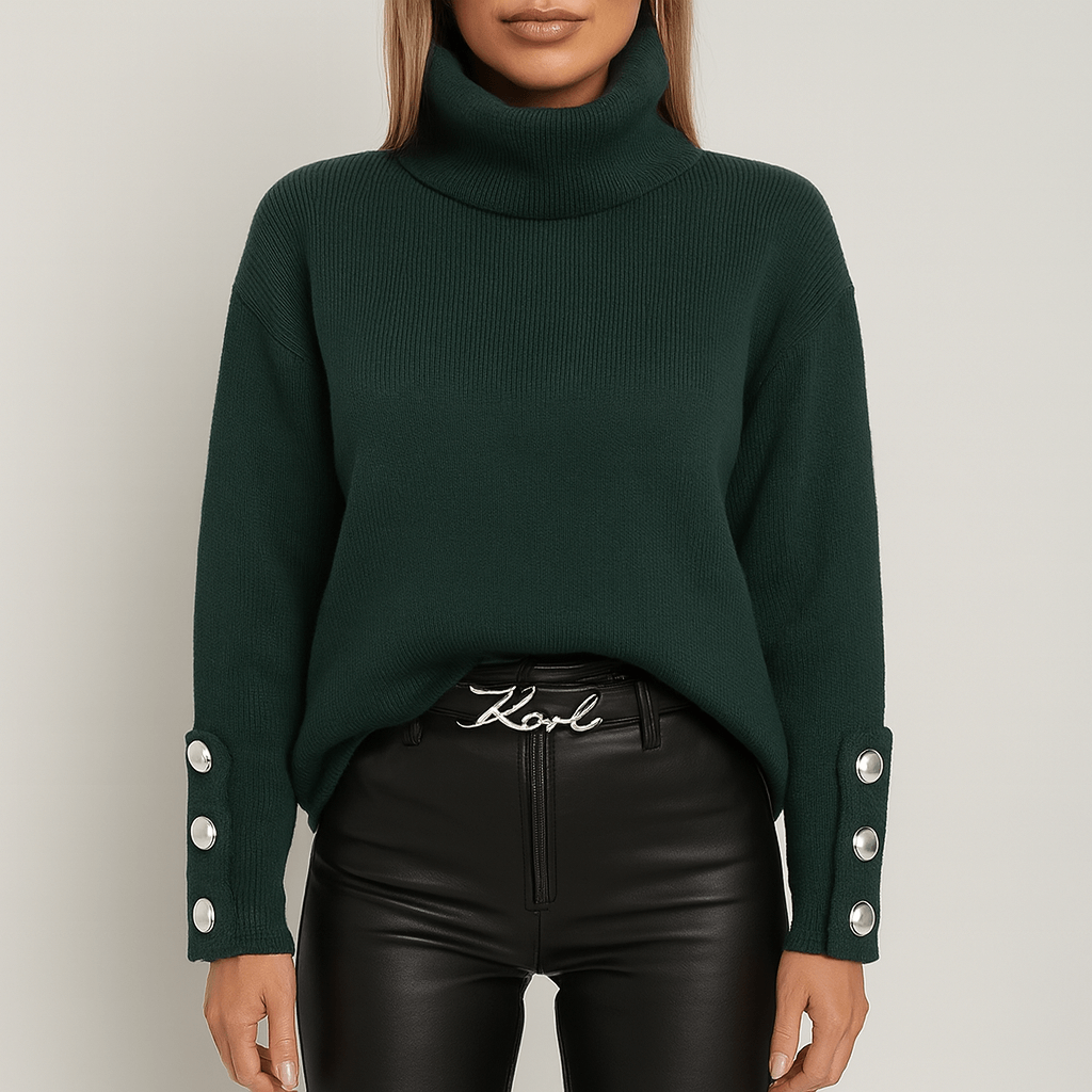 Rosgrove | Women - Knitted Roll Neck Jumper - Knit Fabric