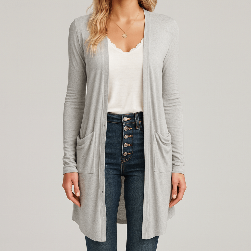 Rosgrove | Women - Long Button Cardigan with Pockets