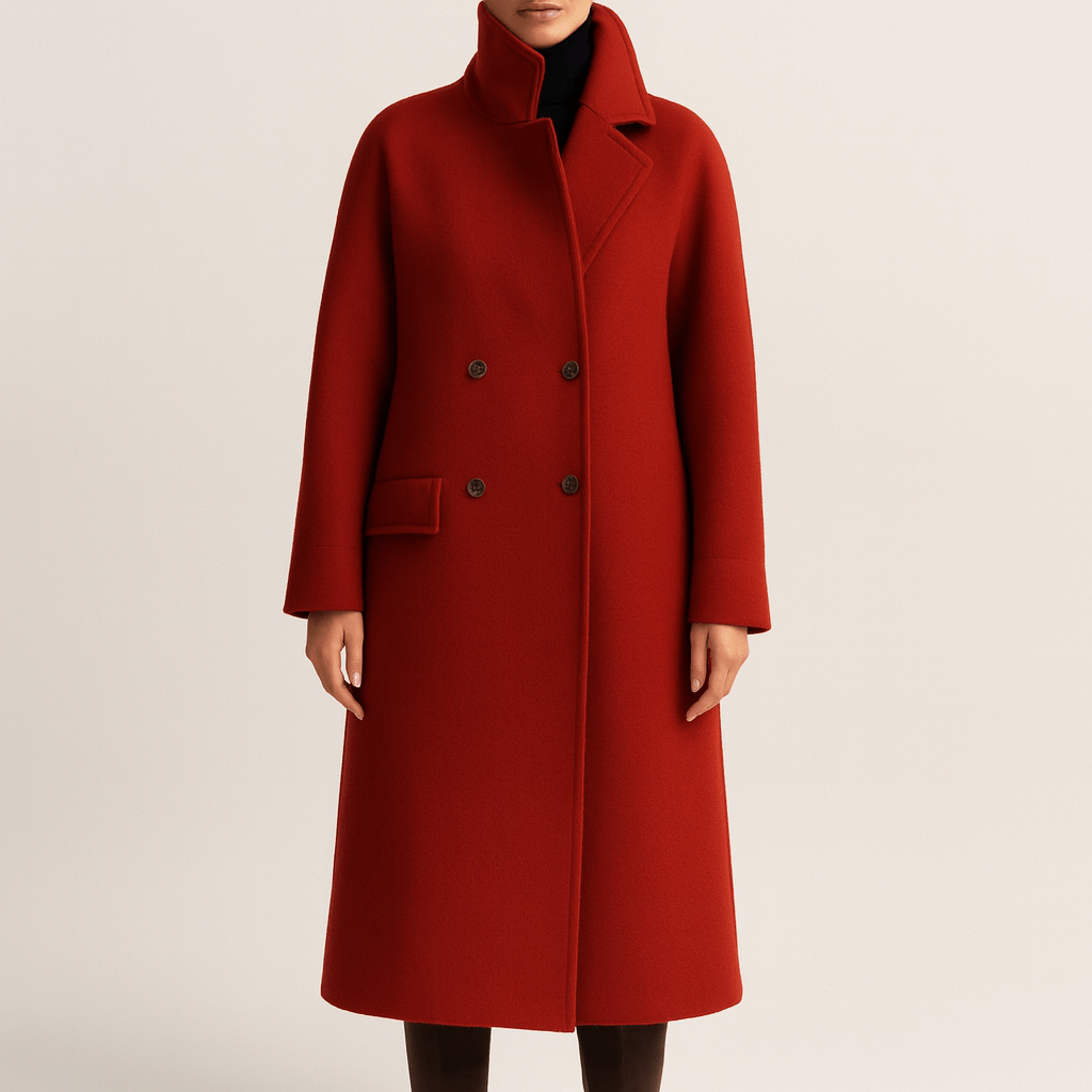 Rosgrove | Women - Long Elegant Warm Coat - Double Breasted