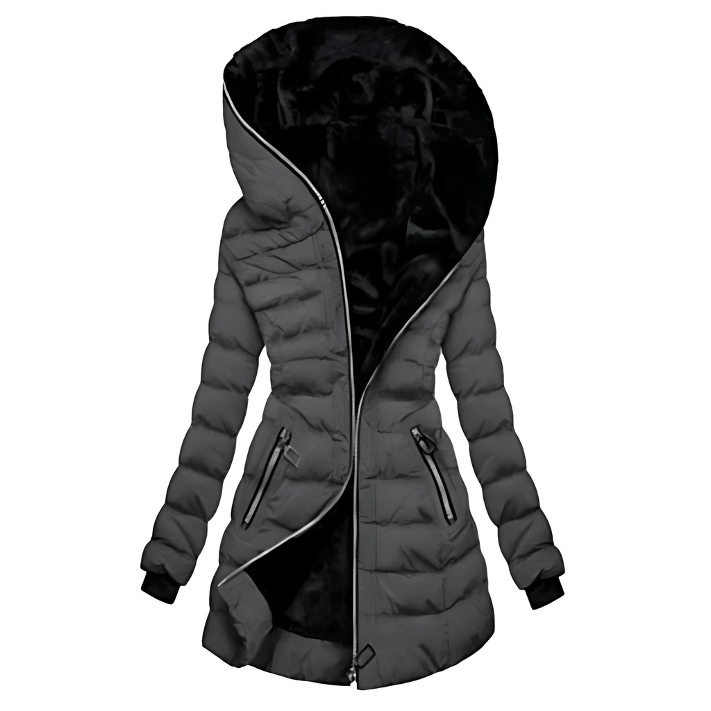 Rosgrove | Women - Long Zip Hooded Jacket - Padded Coat