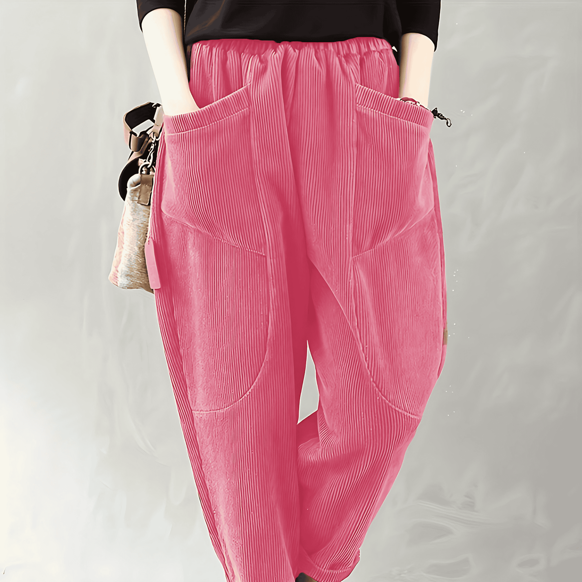 Rosgrove | Women - Loose Fit Corduroy Trousers with Pockets