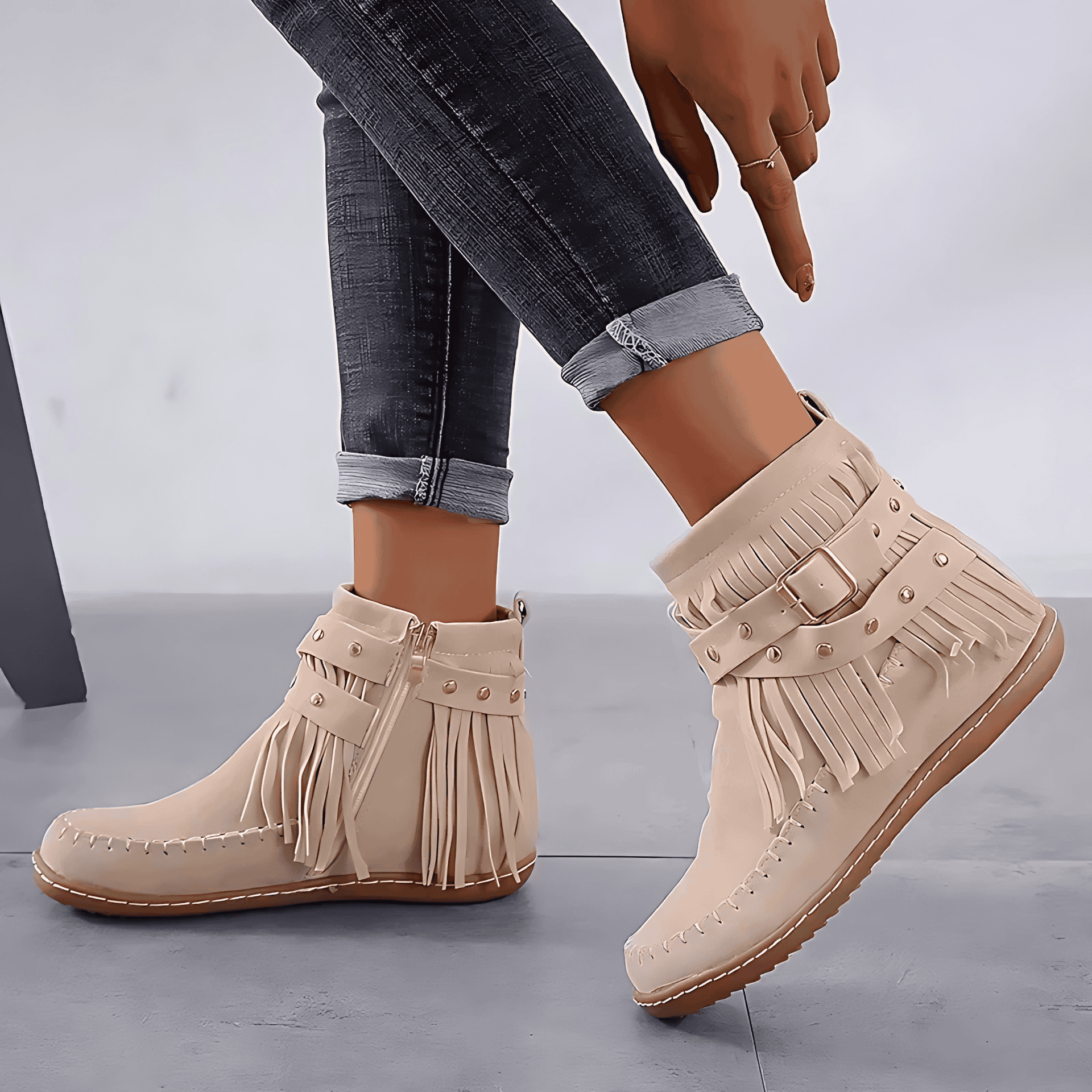 Rosgrove | Women - Moccasin Ankle Boots - Soft Suede