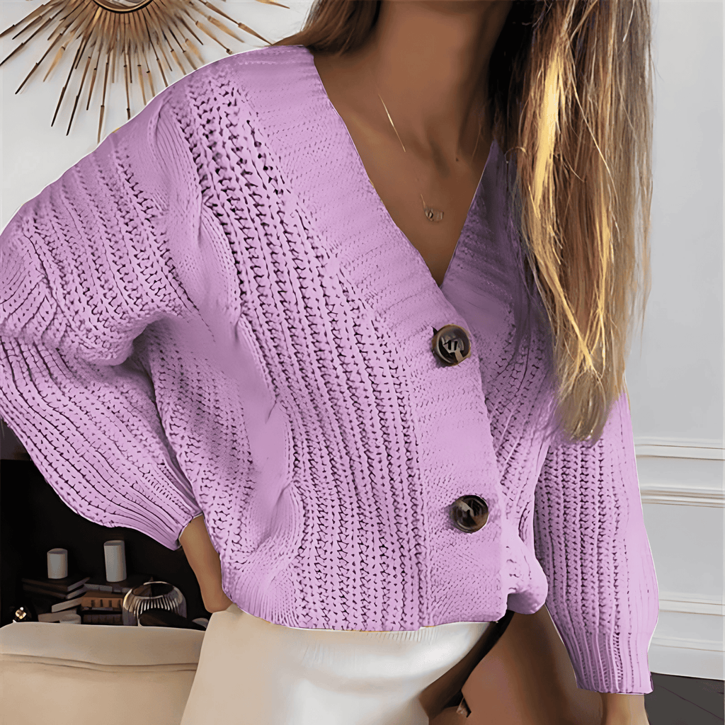 Rosgrove | Women - Oversized Cardigan - Decorative Buttons