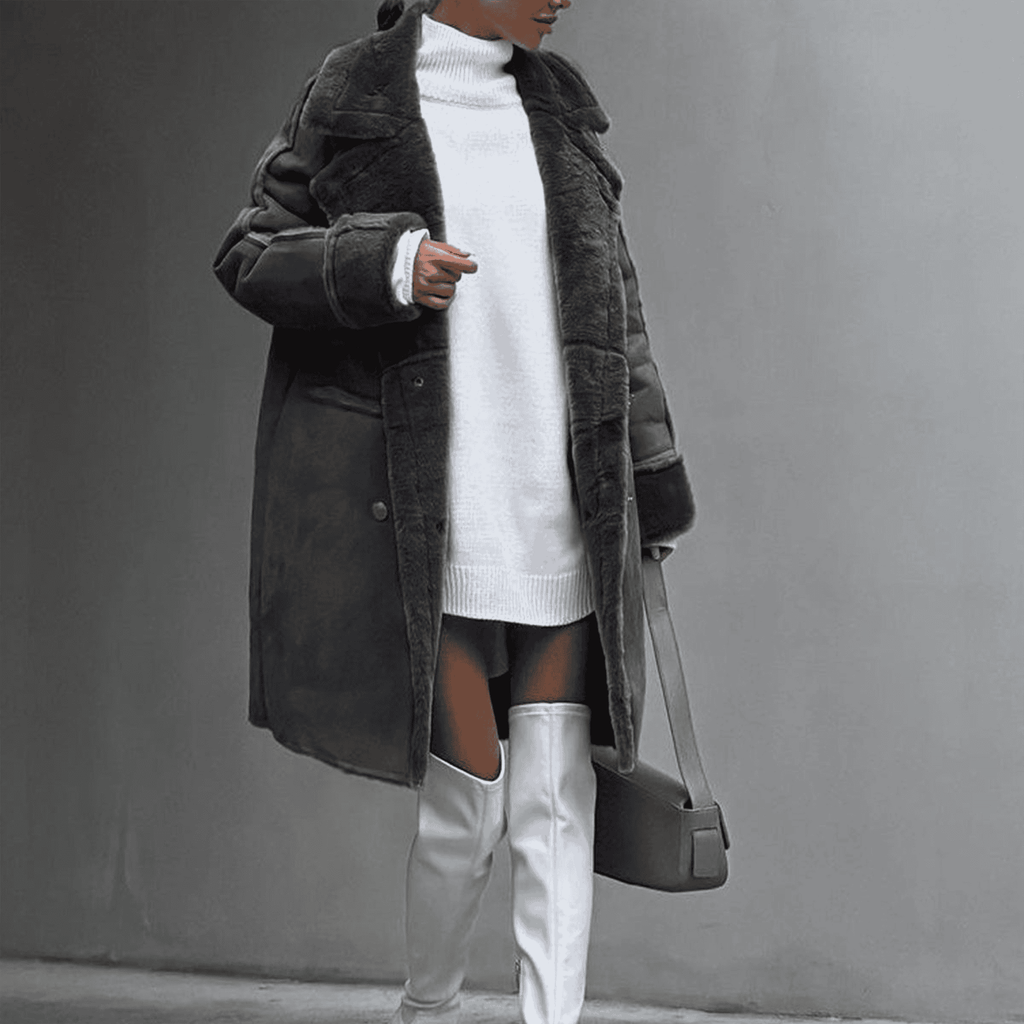 Rosgrove | Women - Oversized Coat - Fur Trim