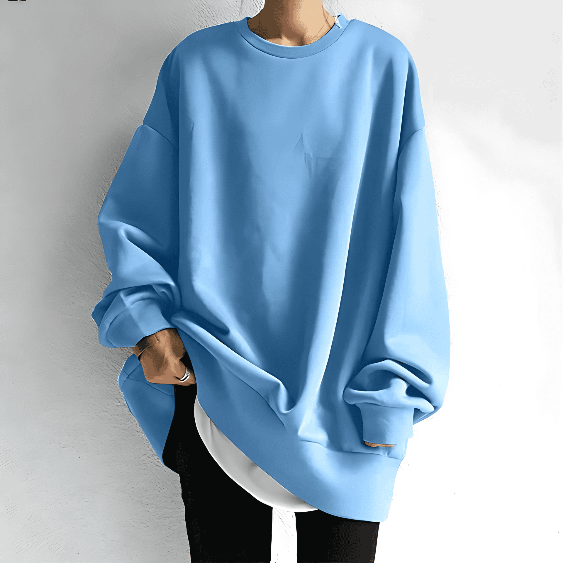 Rosgrove | Women - Oversized Crew Neck Sweatshirt - Cozy Fit