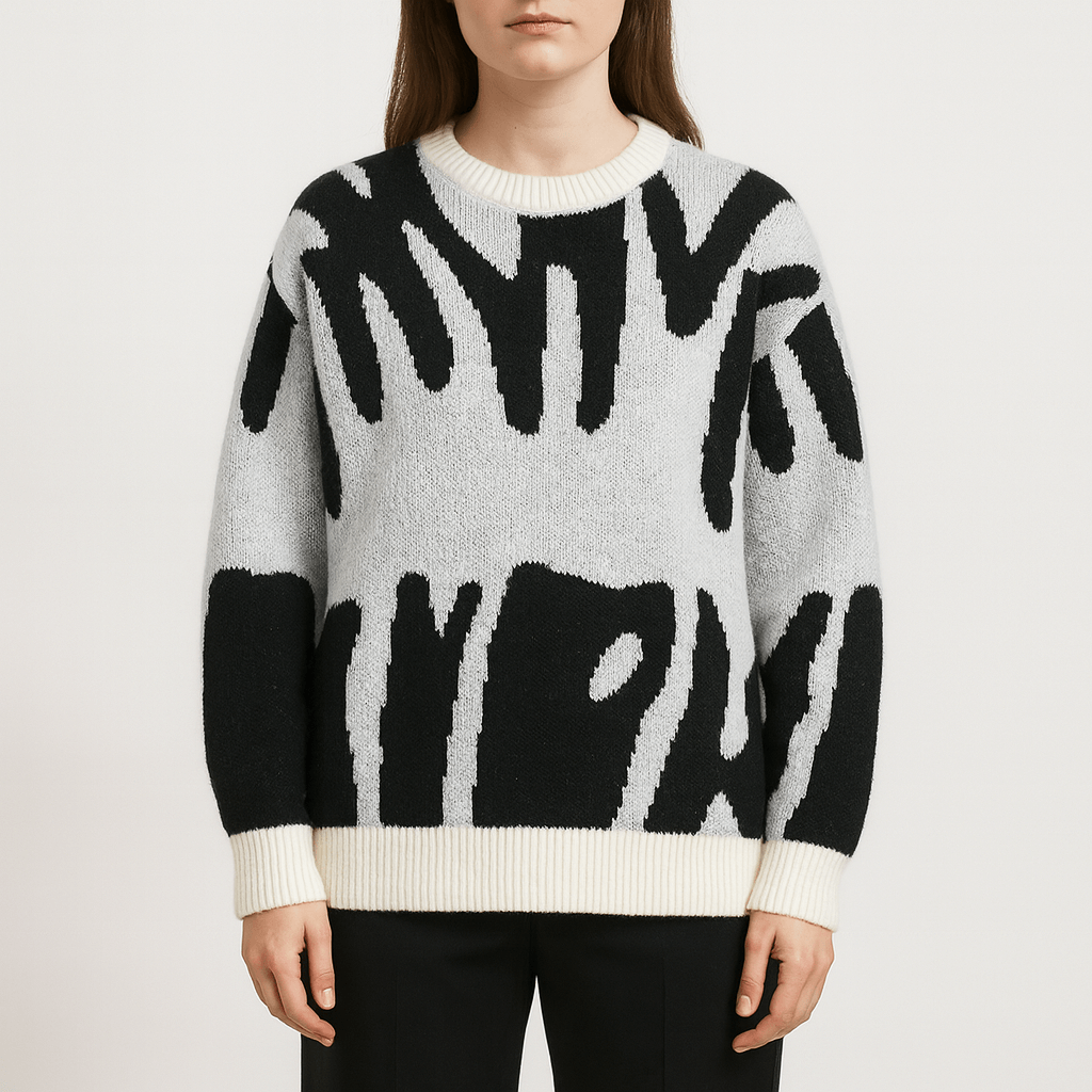Rosgrove | Women - Oversized Crewneck Jumper - Textured Knit