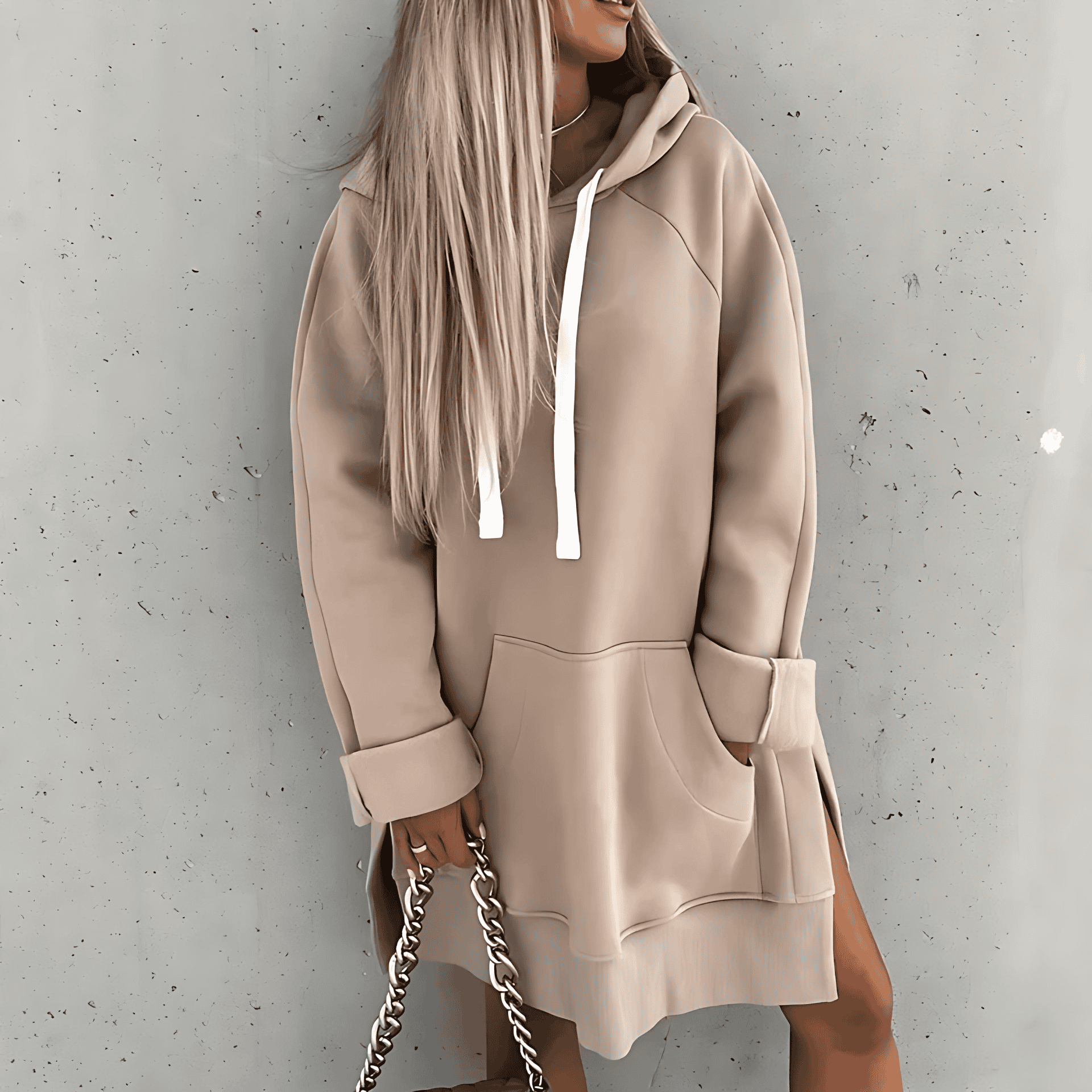 Rosgrove | Women - Oversized Fit Hoodie Dress – Cotton Blend
