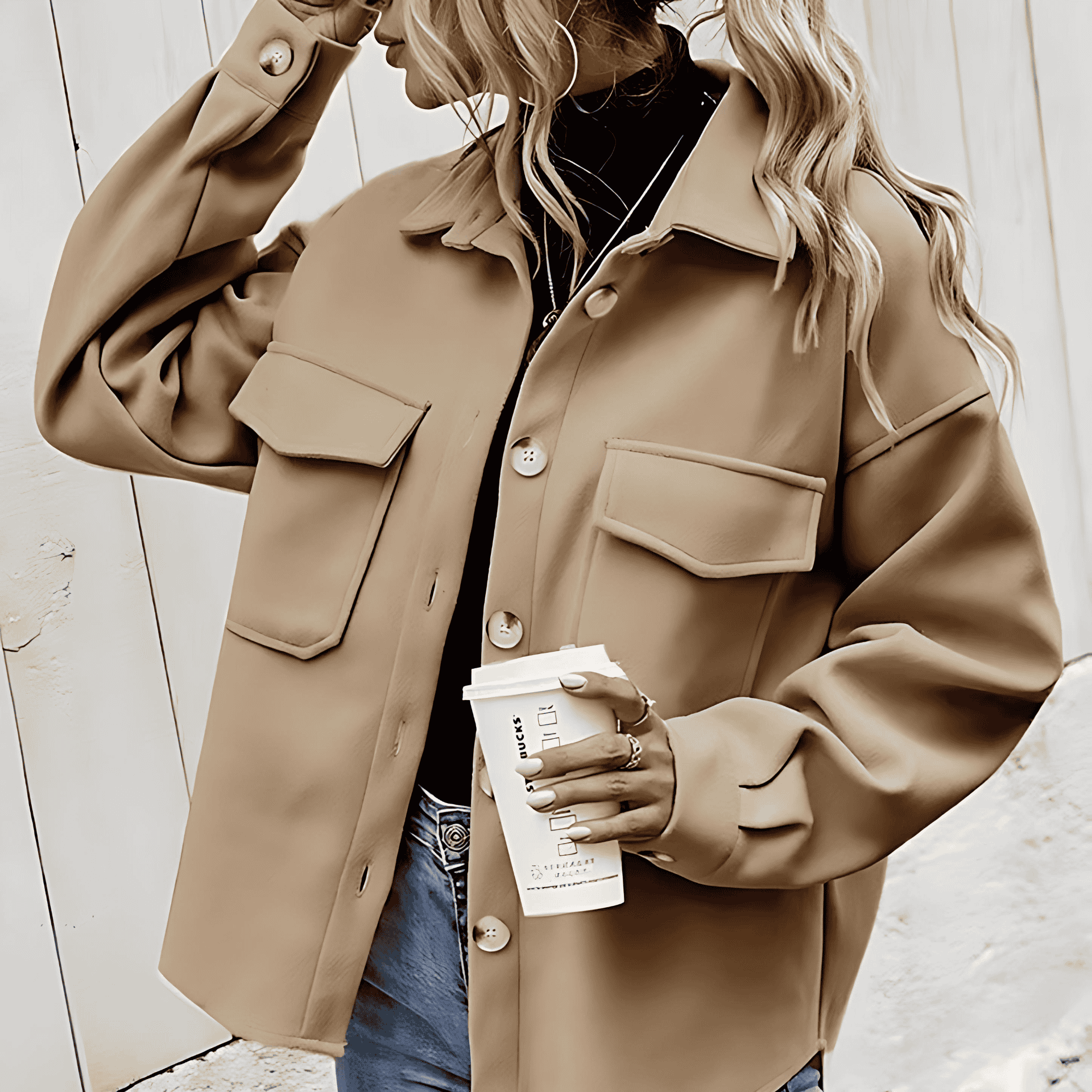 Rosgrove | Women -  Oversized Jacket with Pockets & Buttons