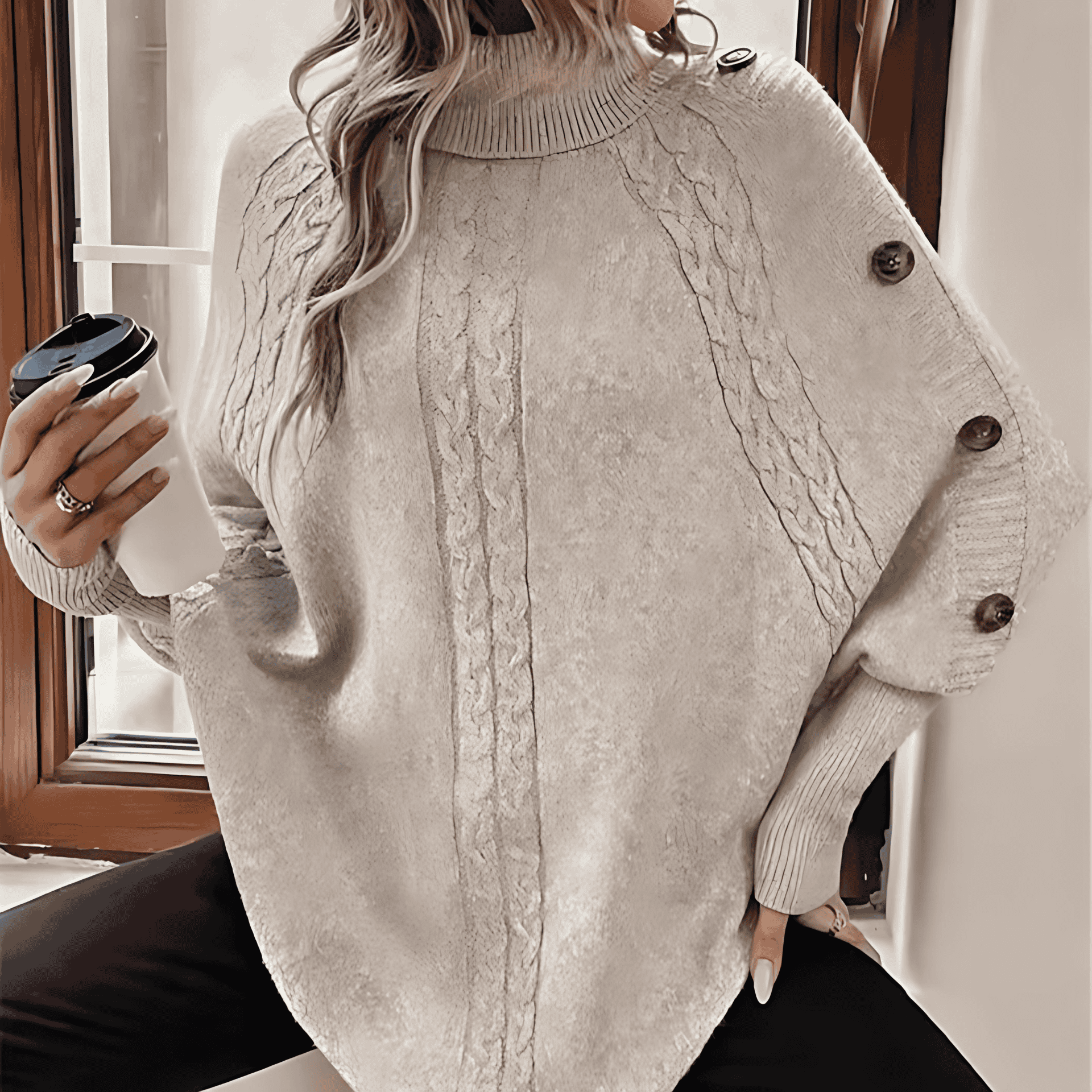 Rosgrove | Women - Oversized Knit Turtleneck Jumper - Wool Blend
