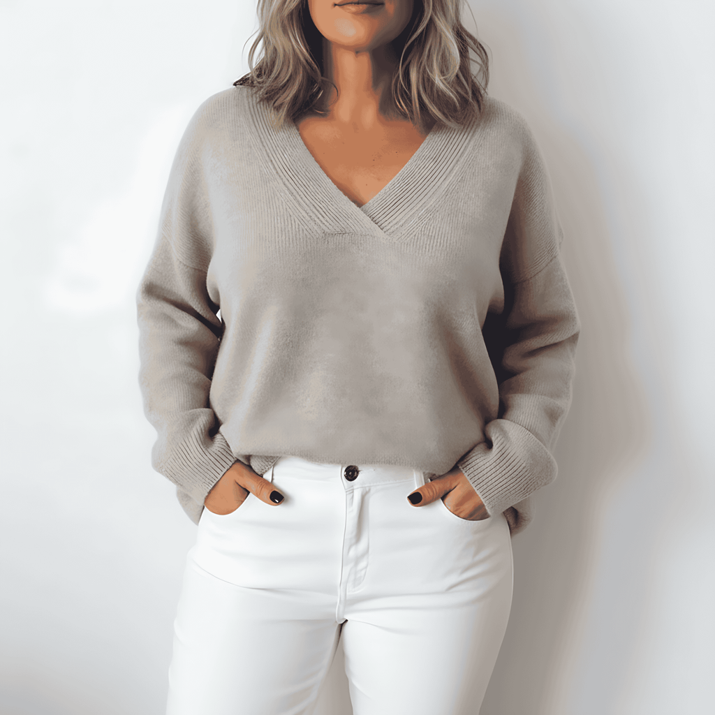 Rosgrove | Women - Oversized Knit V-Neck Jumper