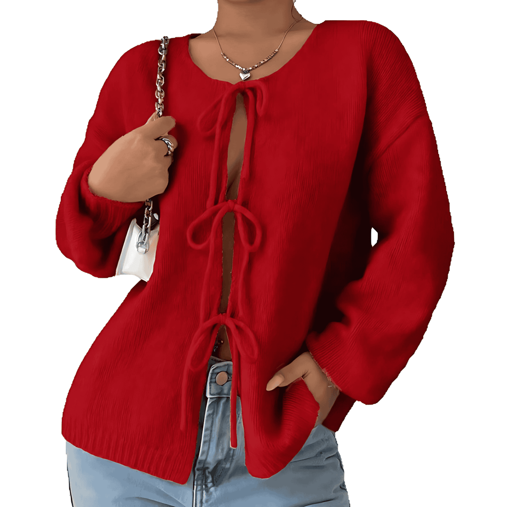 Rosgrove | Women - Oversized Knitted Lace-Up Jumper