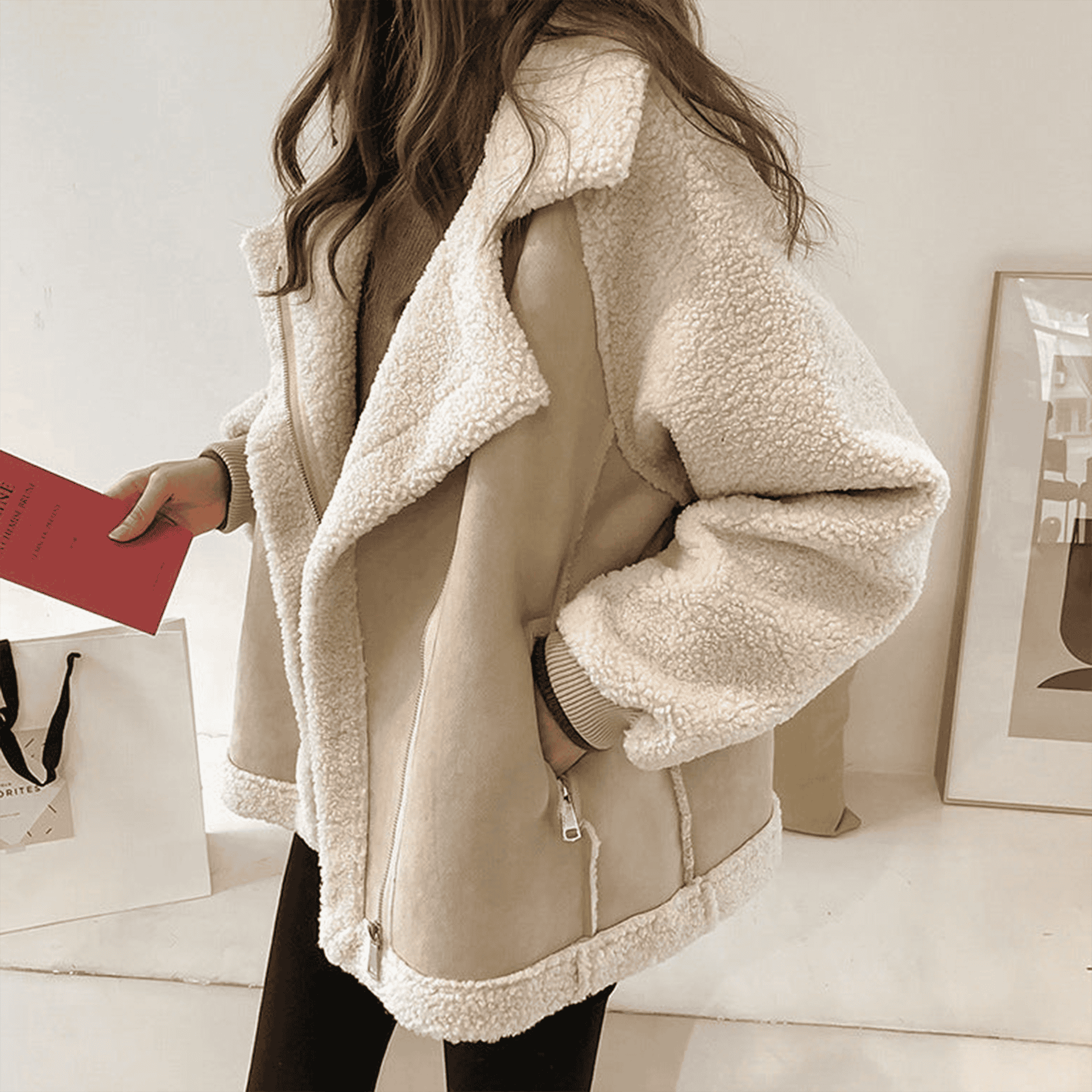Rosgrove | Women - Oversized Soft Faux Shearling Coat