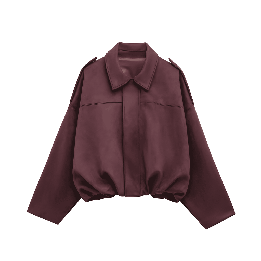 Rosgrove | Women - Oversized Soft Textile Jacket - Modern Cut