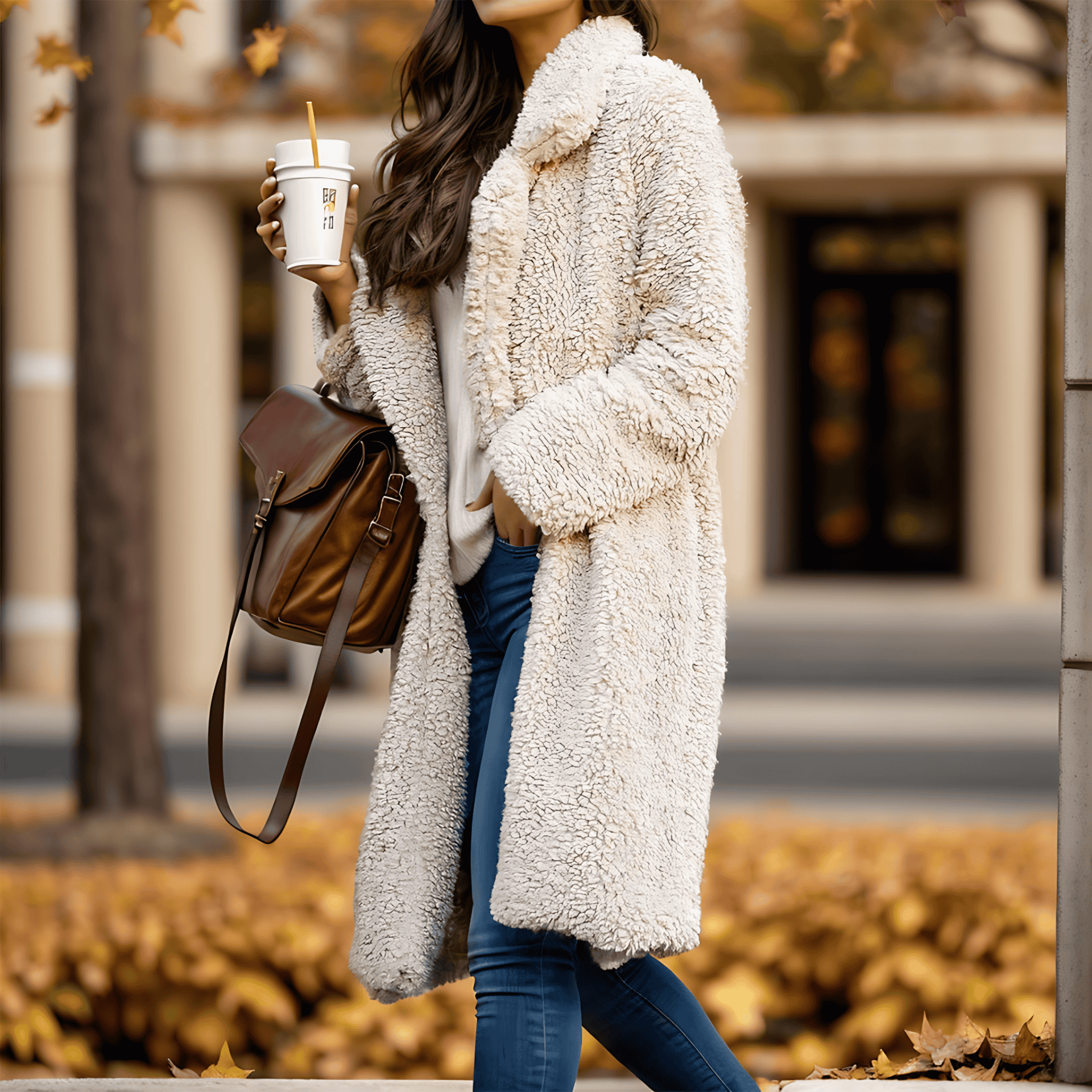 Rosgrove | Women - Oversized Teddy Coat with Lined Collar