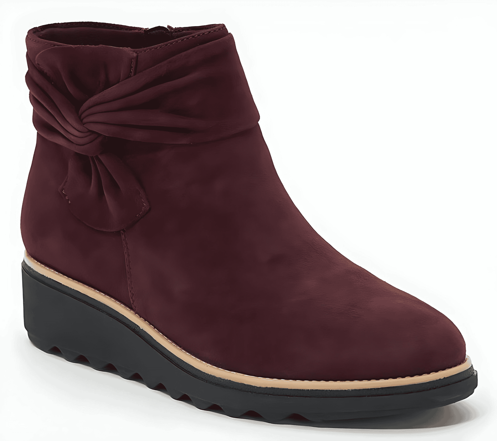 Rosgrove | Women - Pleated Wedge Ankle Boots - Non-Slip Sole