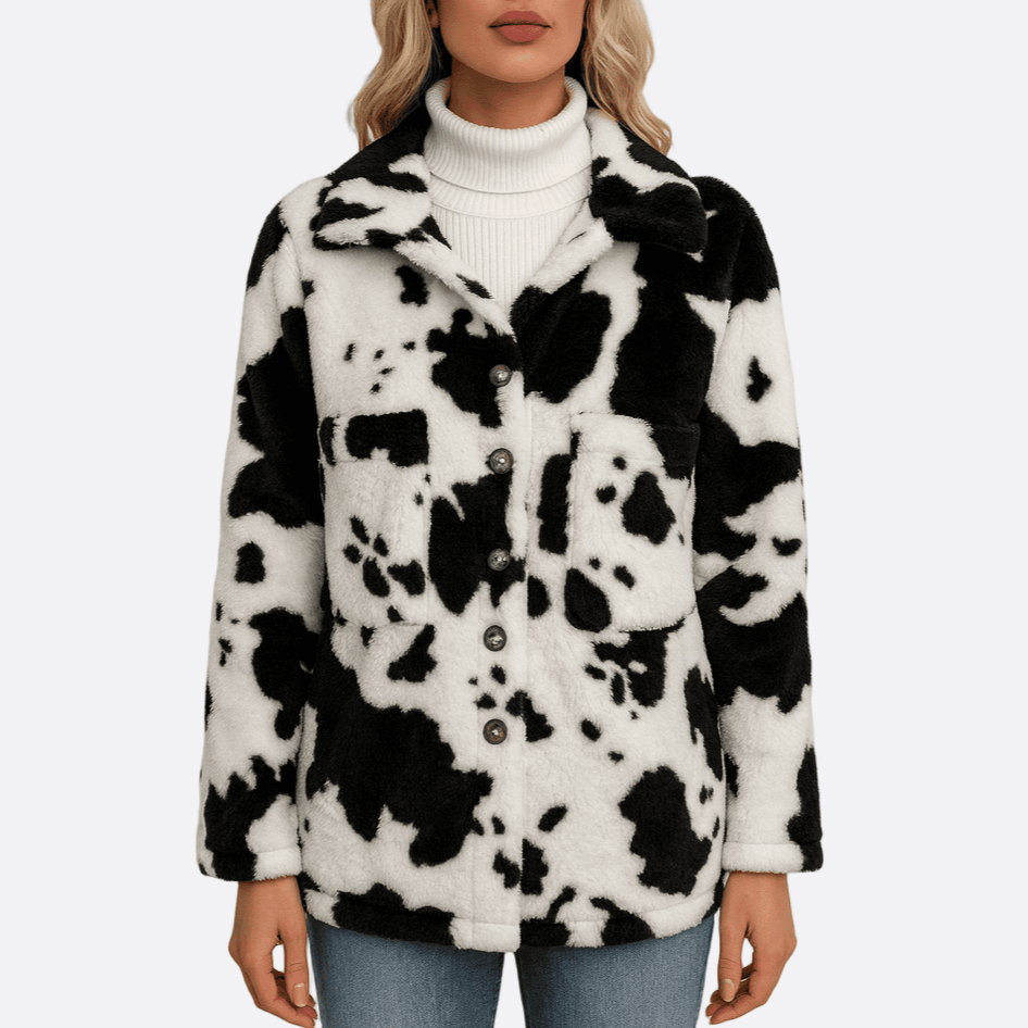 Rosgrove | Women - Plush Fleece Overshirt Coat - Relaxed Fit