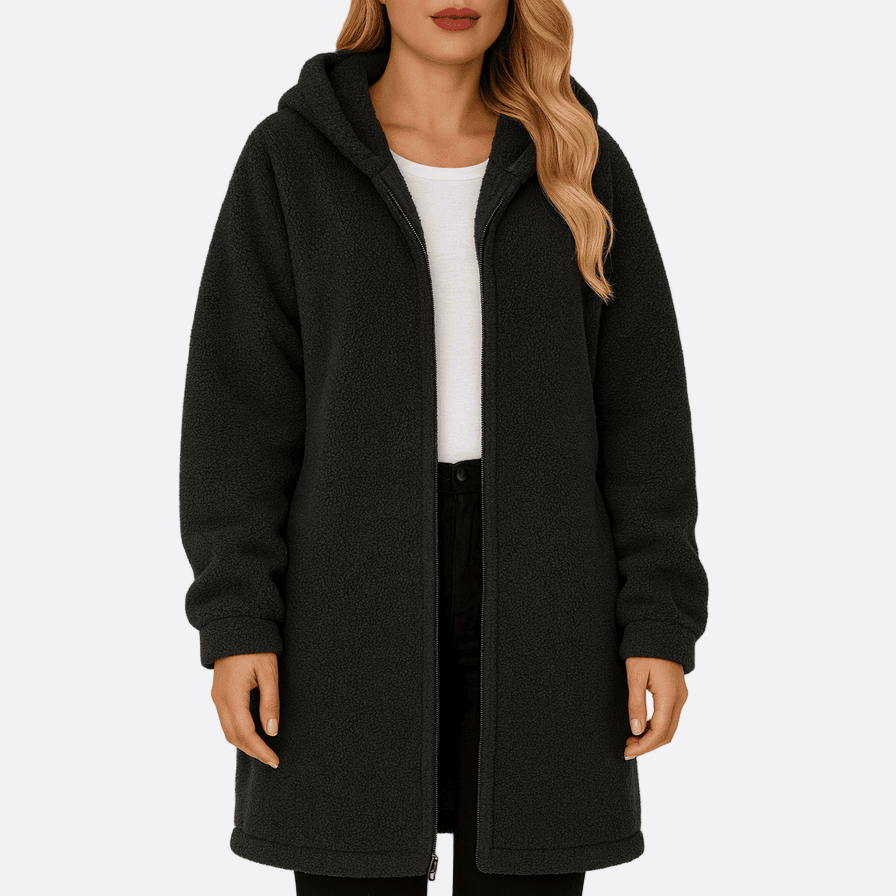 Rosgrove | Women - Plush Hooded Jacket - Oversized Fit