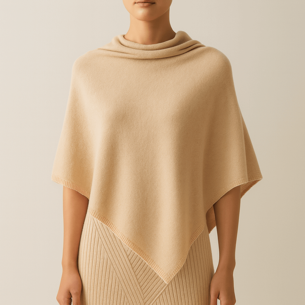 Rosgrove | Women - Poncho Top - Wool Blend - Cowl Neck