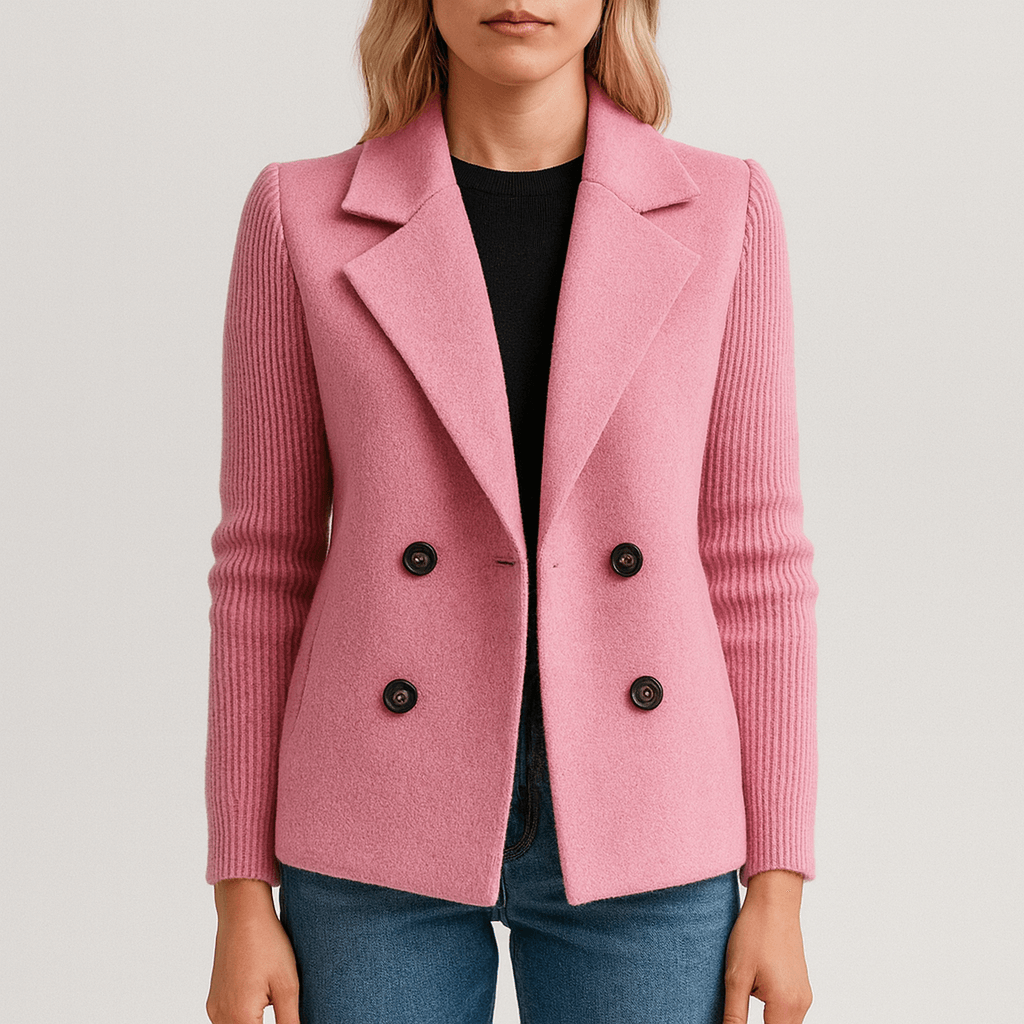 Rosgrove | Women - Puff Sleeves Blazer Jacket - Wool Blend
