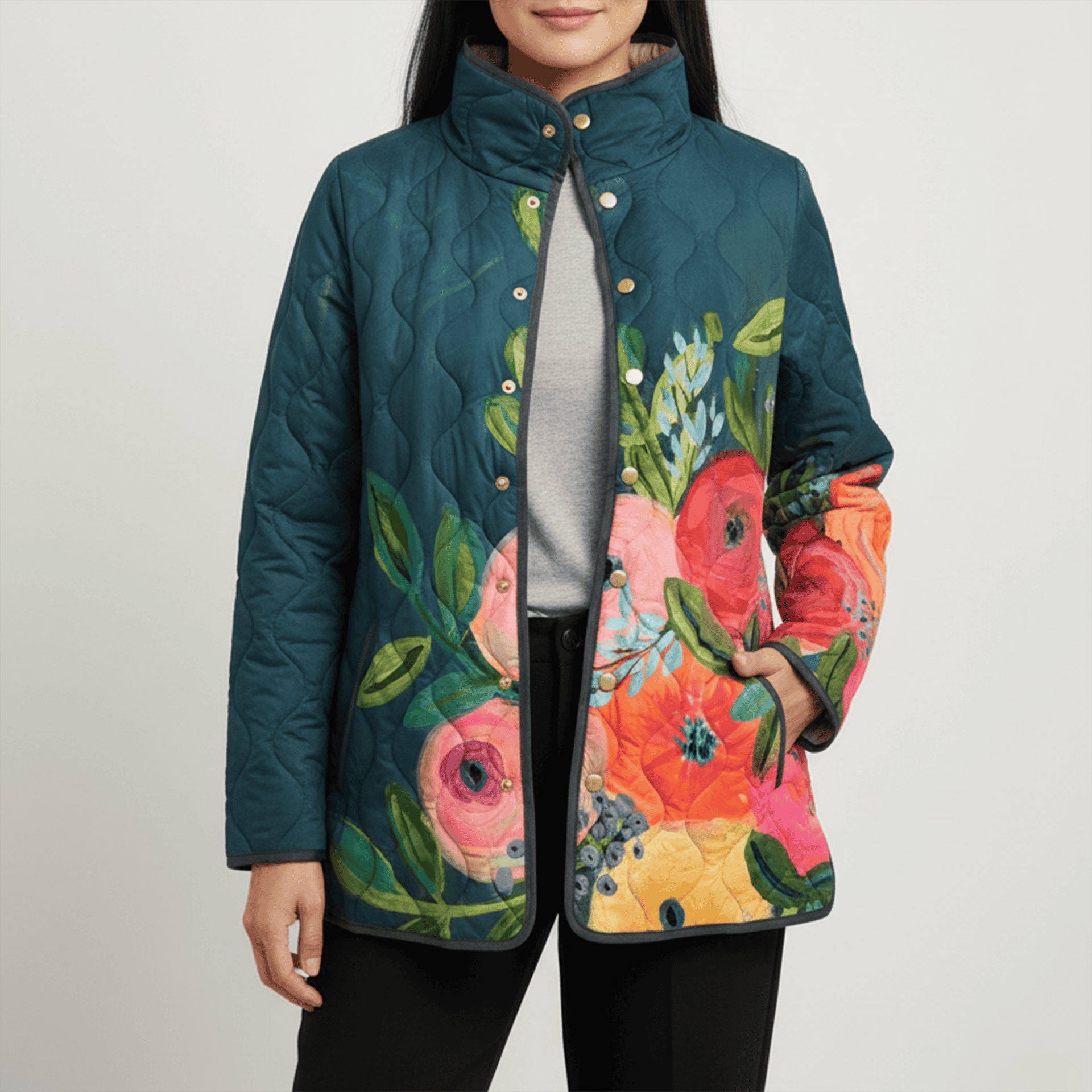 Rosgrove | Women - Quilted Floral Jacket