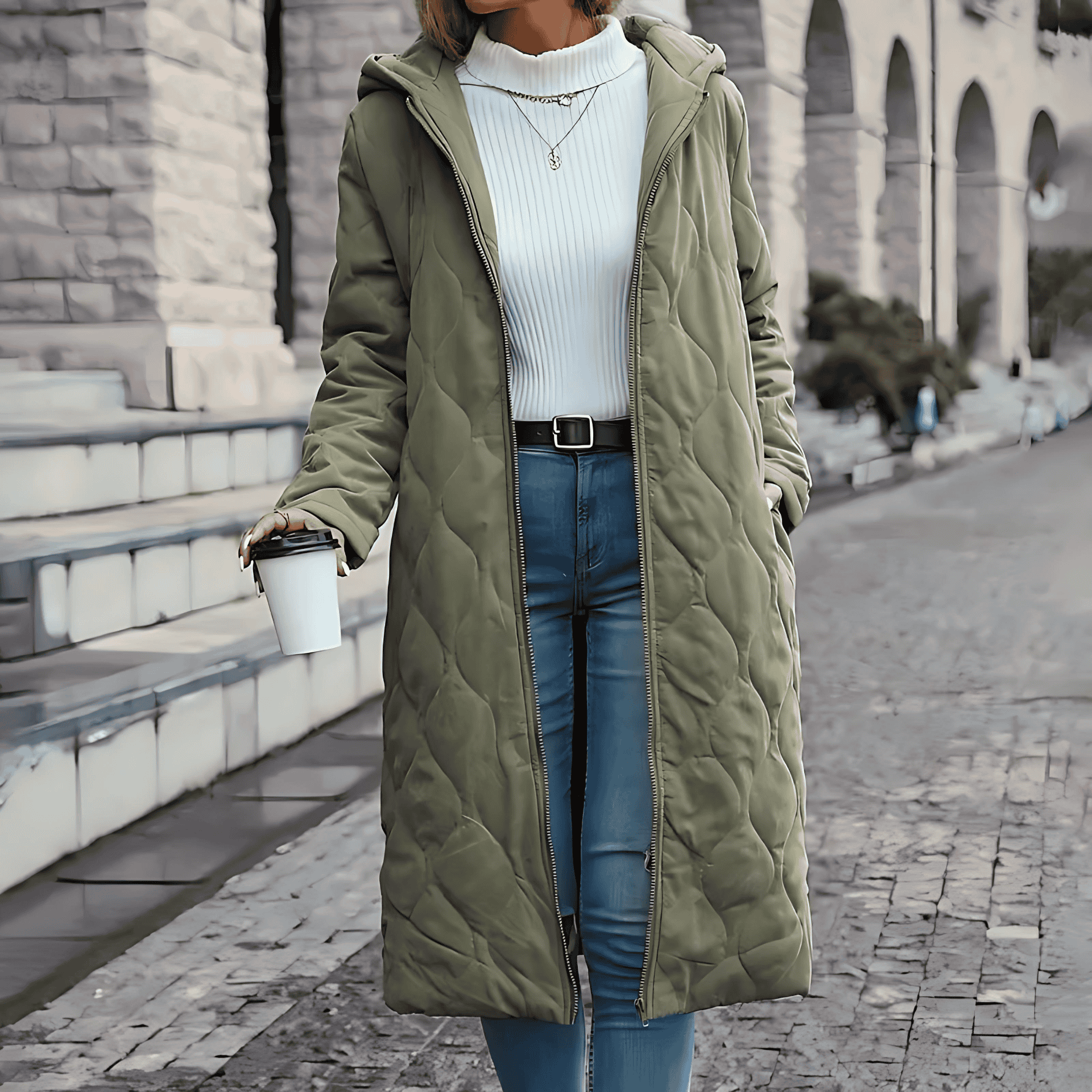 Rosgrove | Women - Quilted Hooded Coat - Cotton Blend