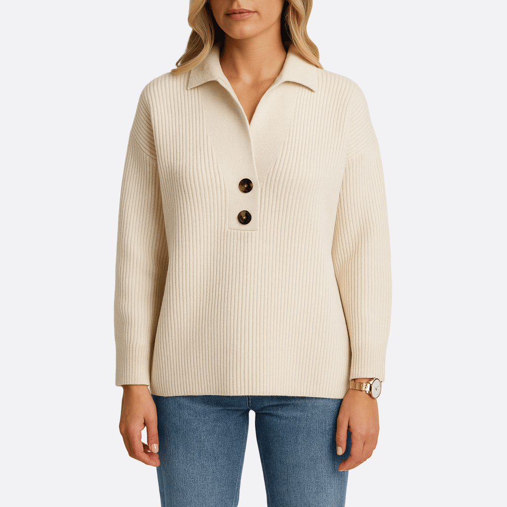 Rosgrove | Women - Relaxed Fit Sweatshirt – Ribbed Knit
