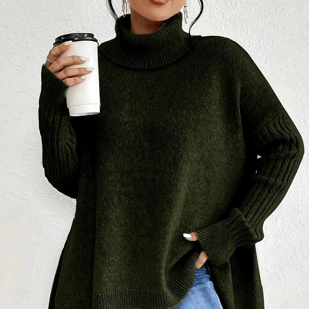 Rosgrove | Women - Relaxed Fit Turtleneck Jumper - Ribbed Cuffs