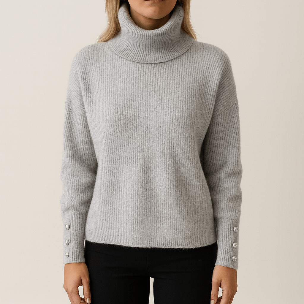 Rosgrove | Women - Ribbed Turtleneck Pullover - Oversized
