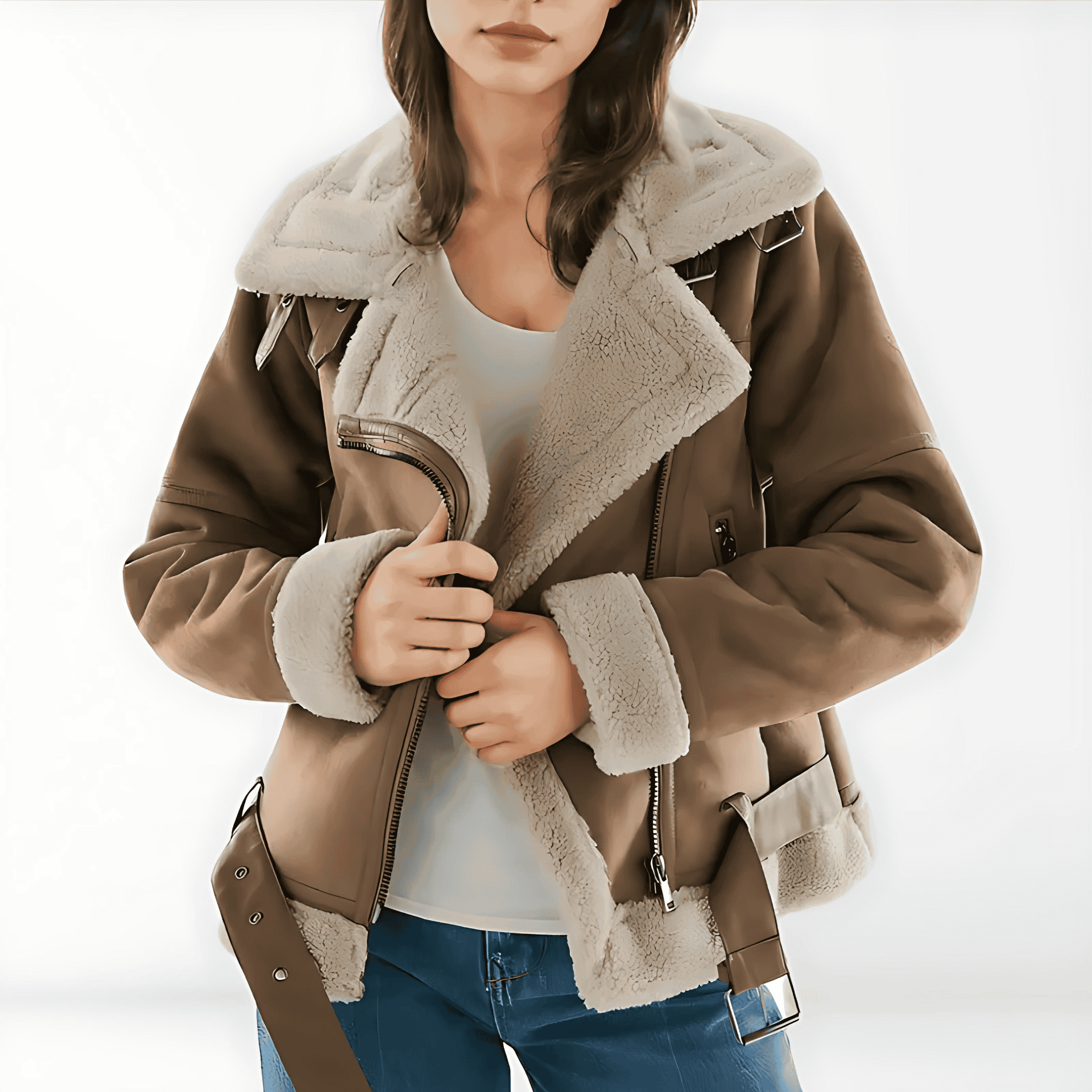 Rosgrove | Women - Sherpa Bomber Jacket – Cosy Style