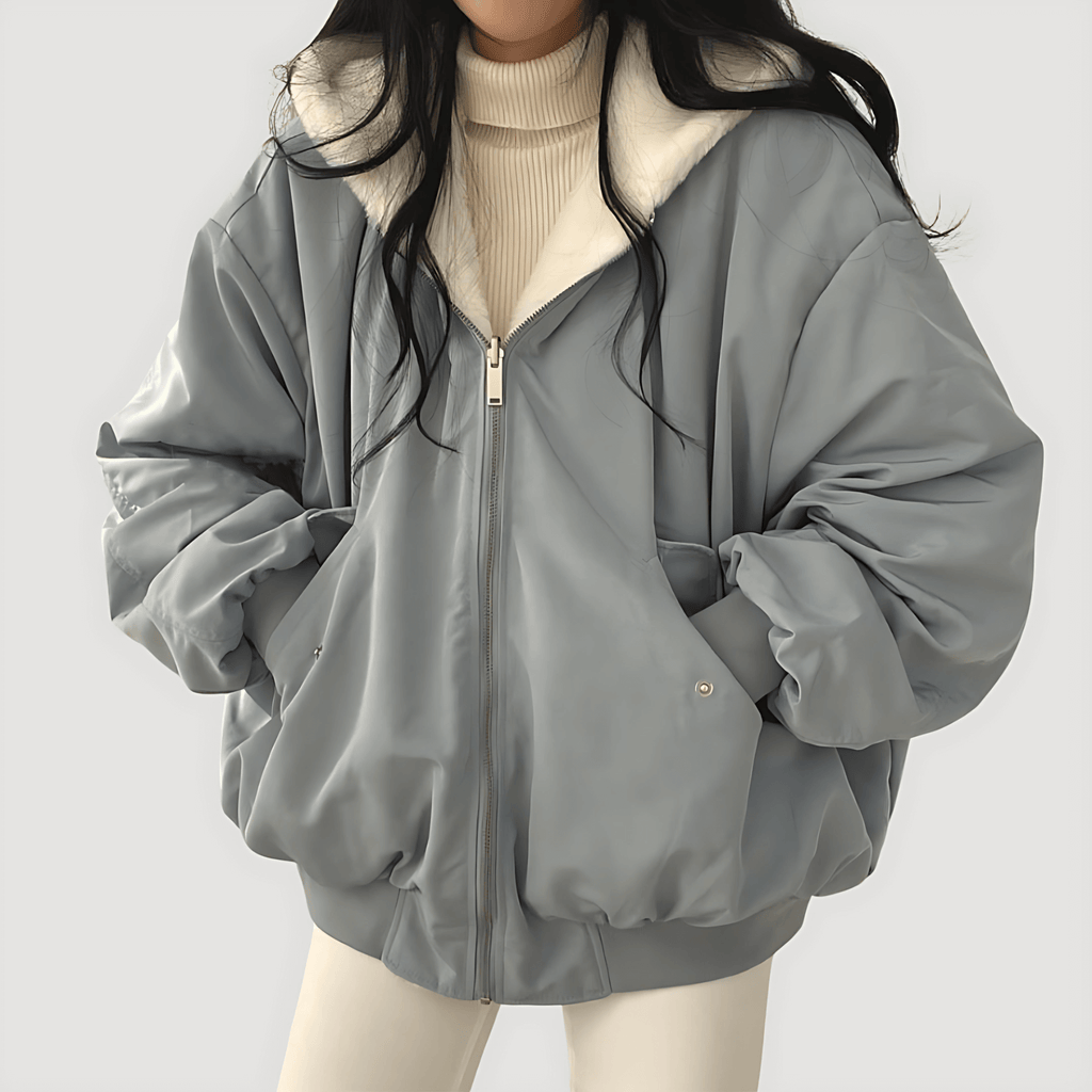 Rosgrove | Women - Sherpa Fleece Teddy Coat Jacket - Winter Style