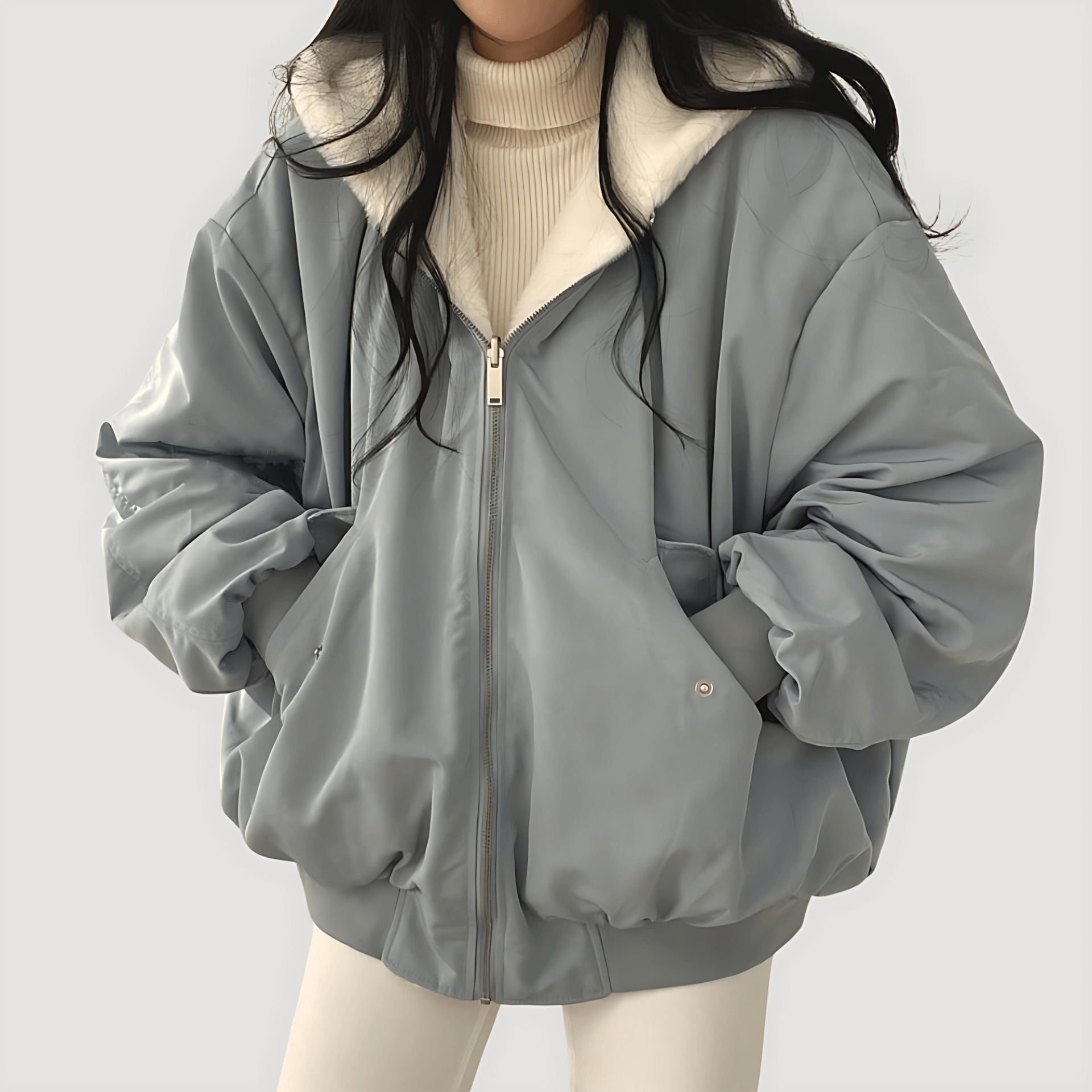 Rosgrove | Women - Sherpa Fleece Teddy Coat Jacket - Winter Style