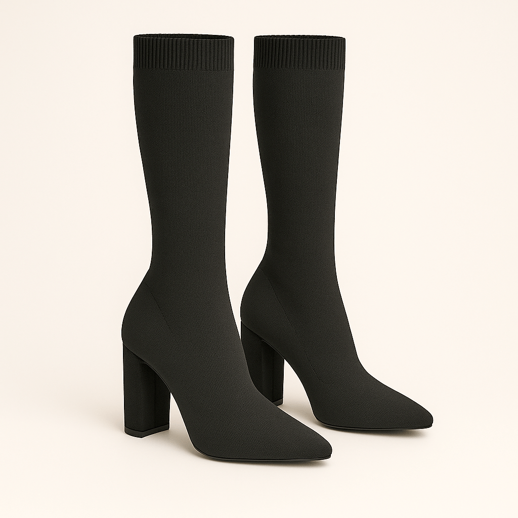 Rosgrove | Women - Sock Fit Knee-High Boots - Pointed Toe