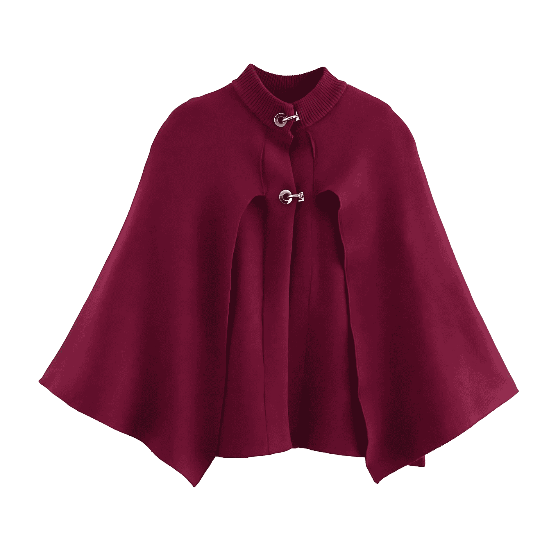 Rosgrove | Women - Stand Collar Cape Jacket - Button Detail