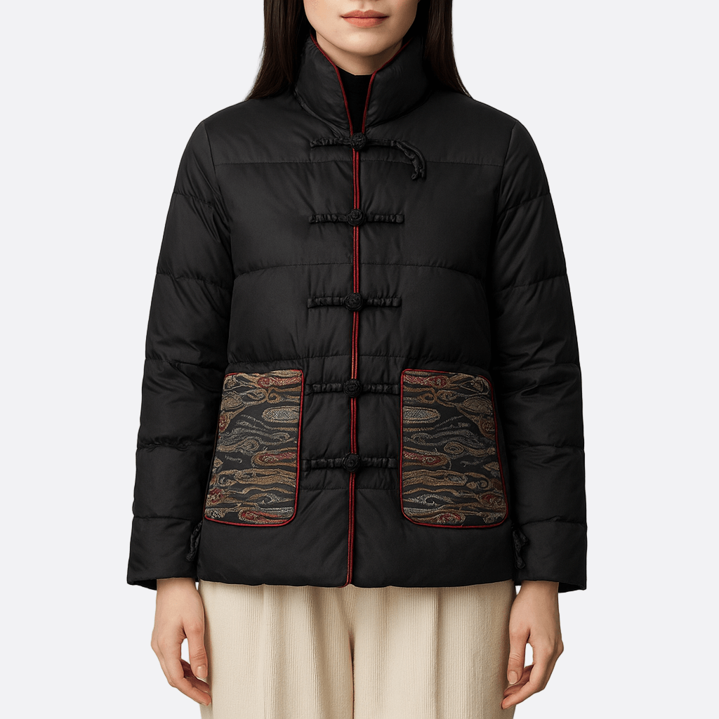 Rosgrove | Women - Stand Collar Padded Jacket - Loose Fit