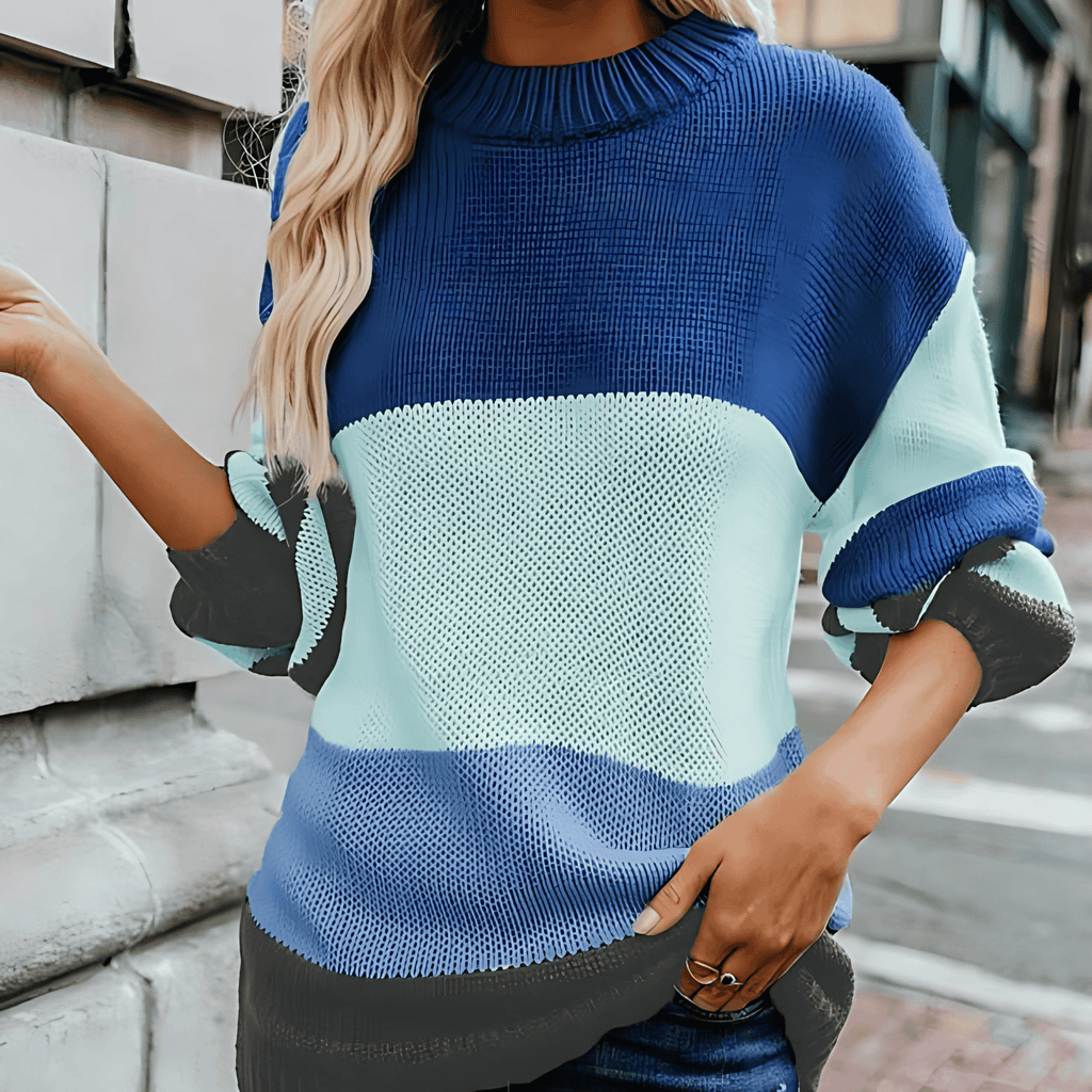 Rosgrove | Women - Striped Knit Jumper - Double Stitch Style