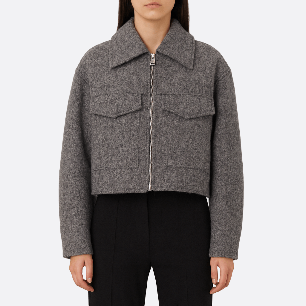 Rosgrove | Women - Structured Cropped Jacket - Wool Design