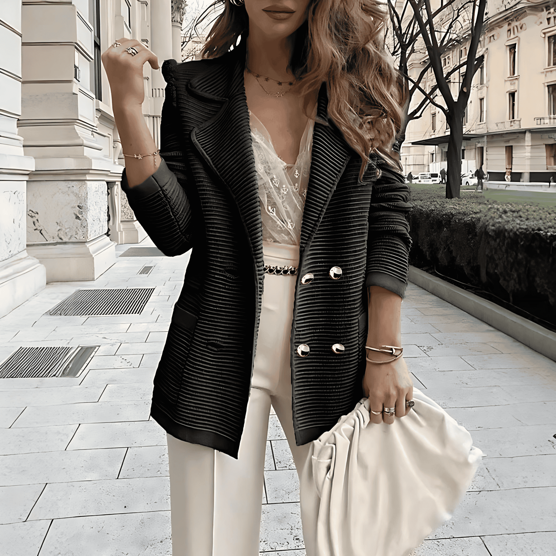 Rosgrove | Women - Stylish Blazer with Classic Button Details