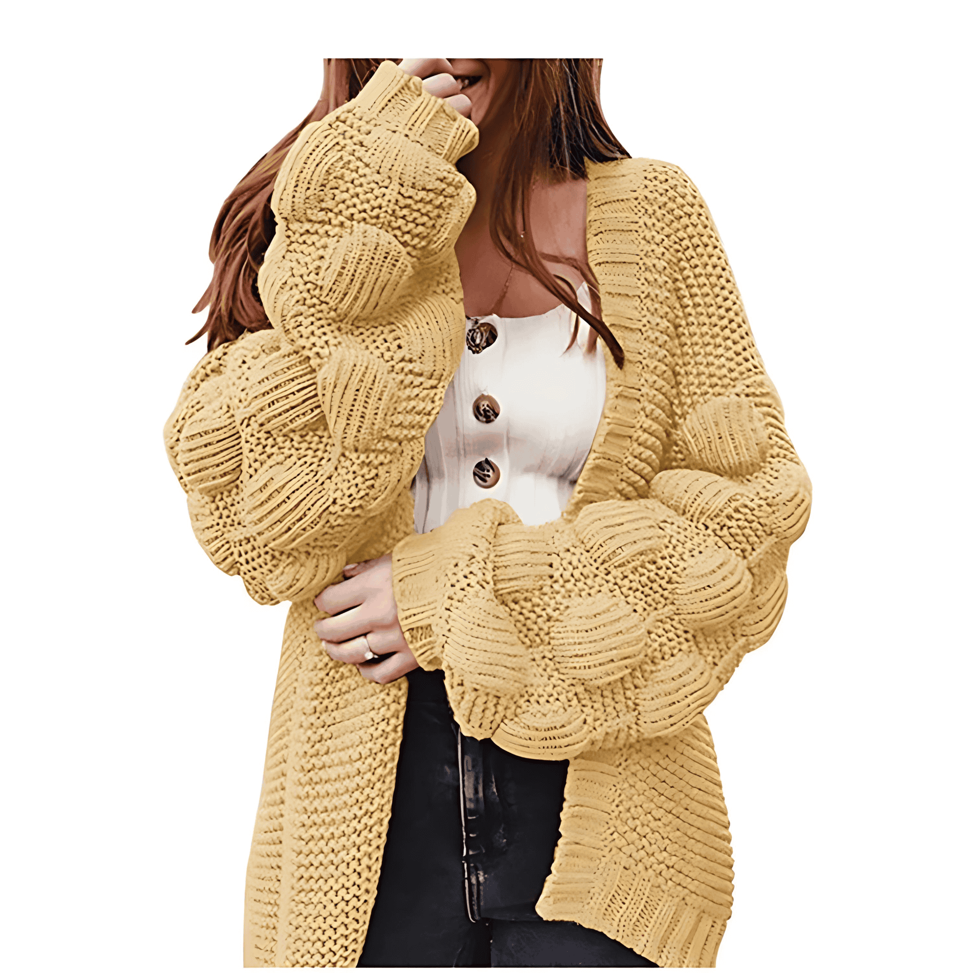Rosgrove | Women - Stylish Cardigan - Voluminous Sleeves