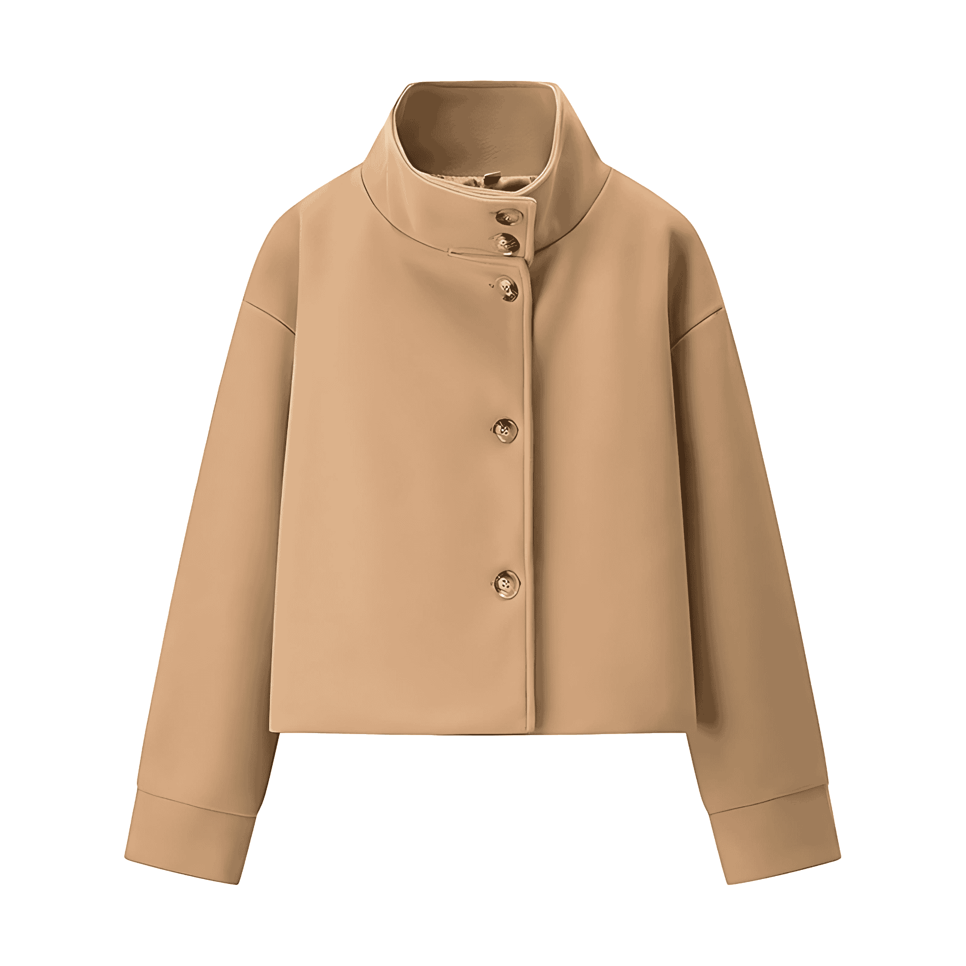 Rosgrove | Women - Stylish Cropped Jacket - High Collar Design