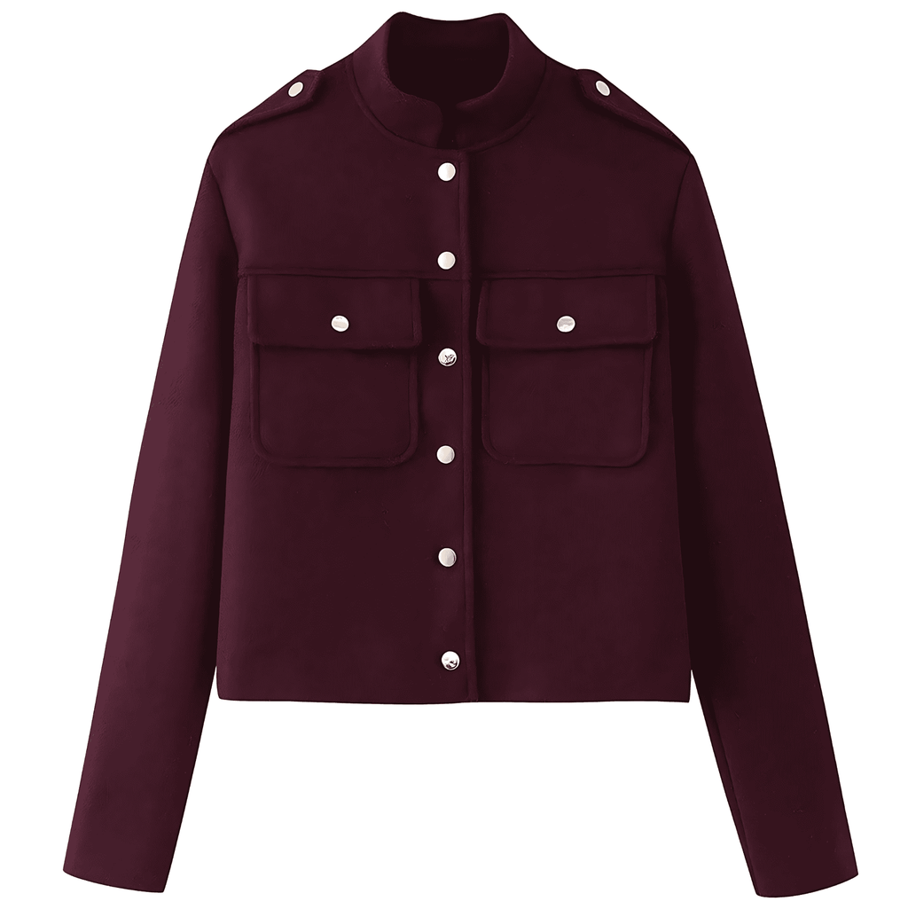 Rosgrove | Women - Stylish Short Jacket with Pockets & Buttons
