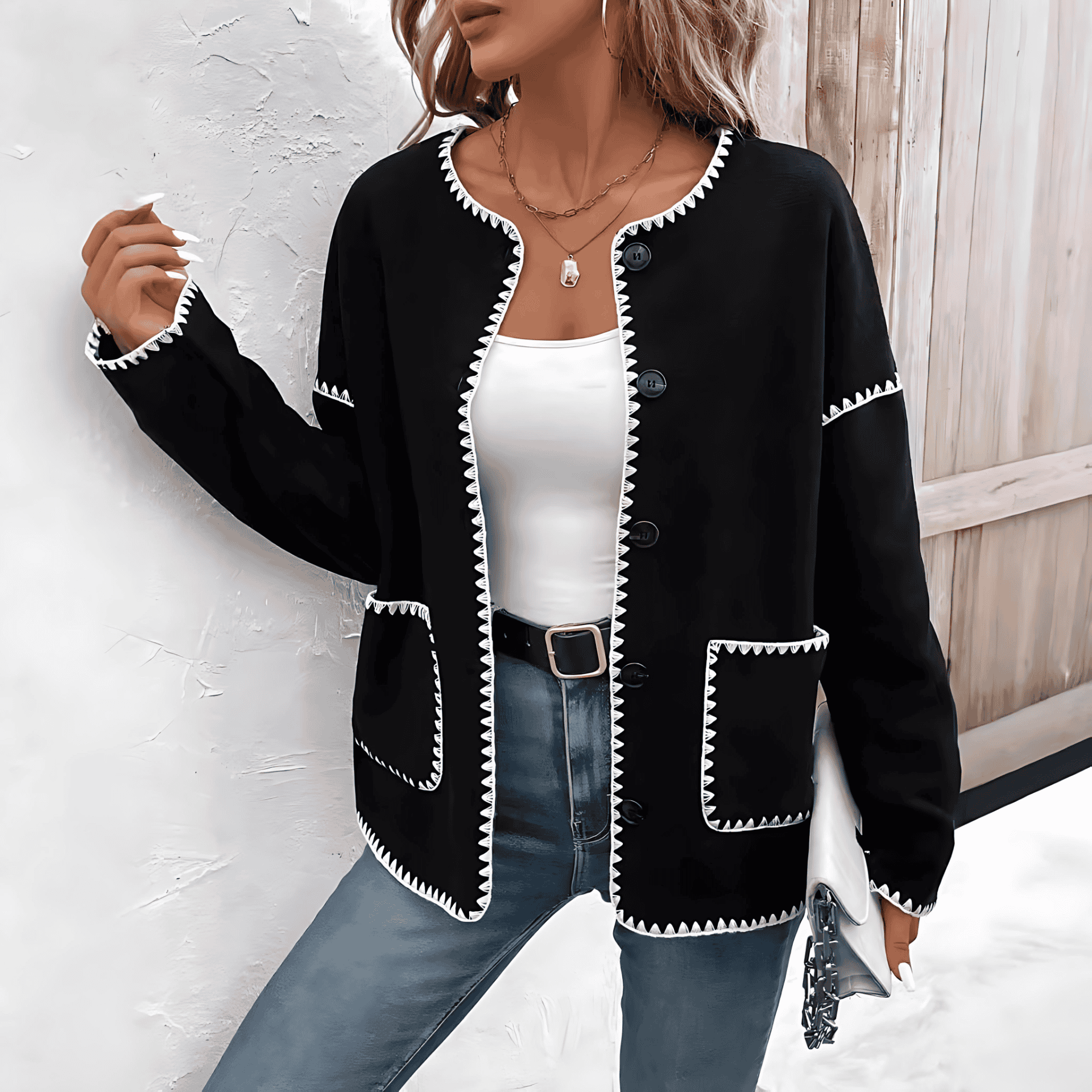 Rosgrove | Women - Stylish Trendy Cardigan with Pockets