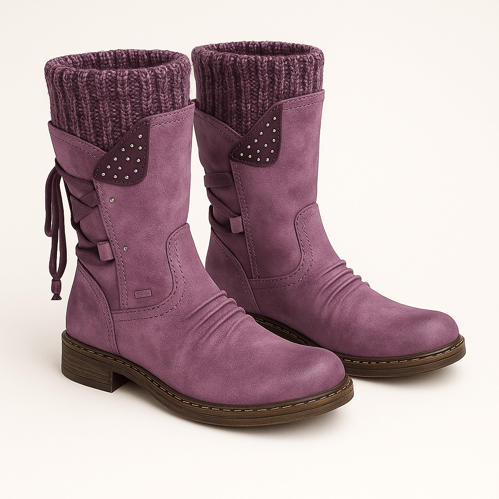 Rosgrove | Women - Suede Look Ankle Boots - Flat Sole